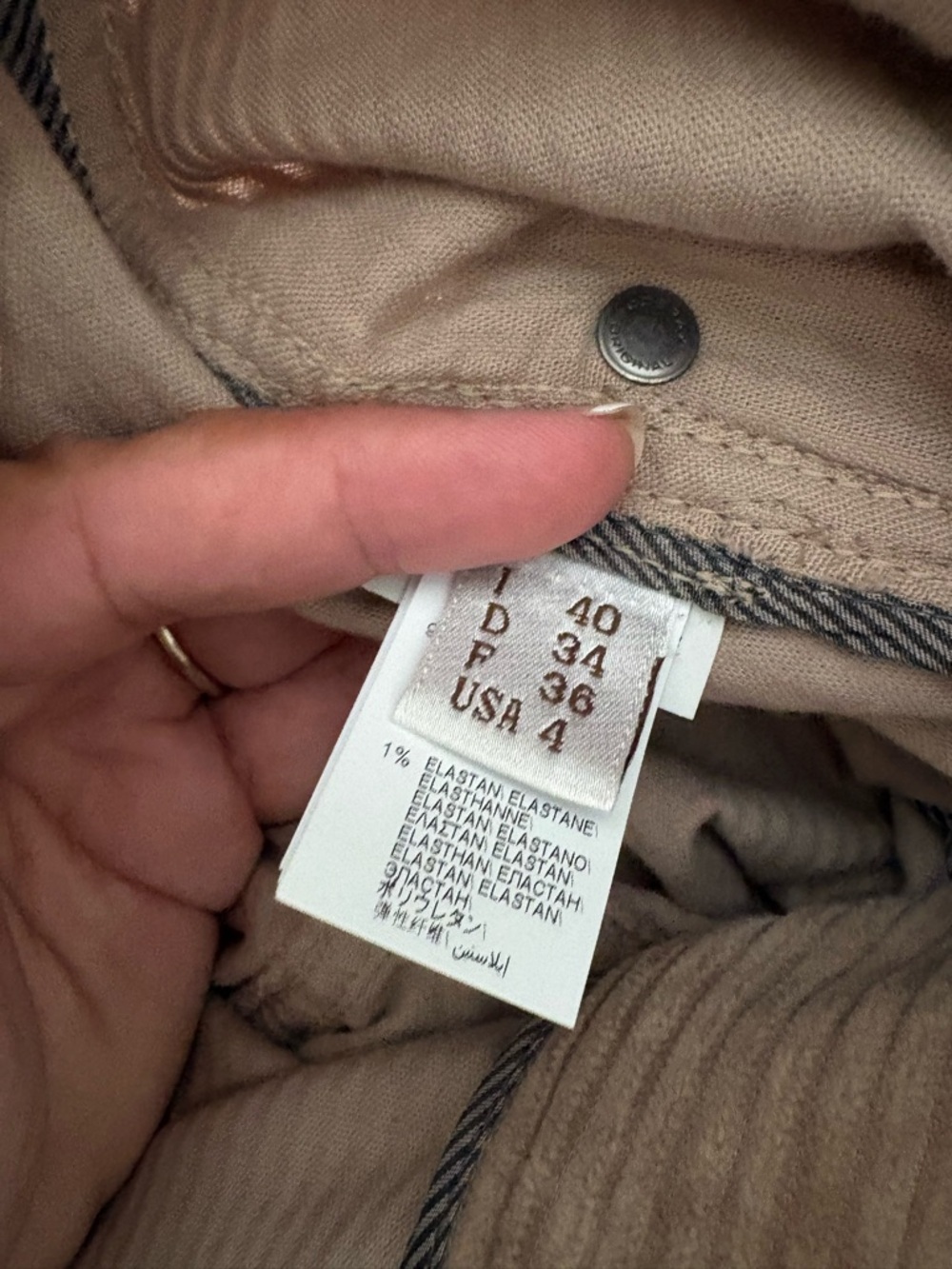 Brunello Cucinelli Striped Cotton blend corduroy wide leg pant size 4US - Picture 8 of 8